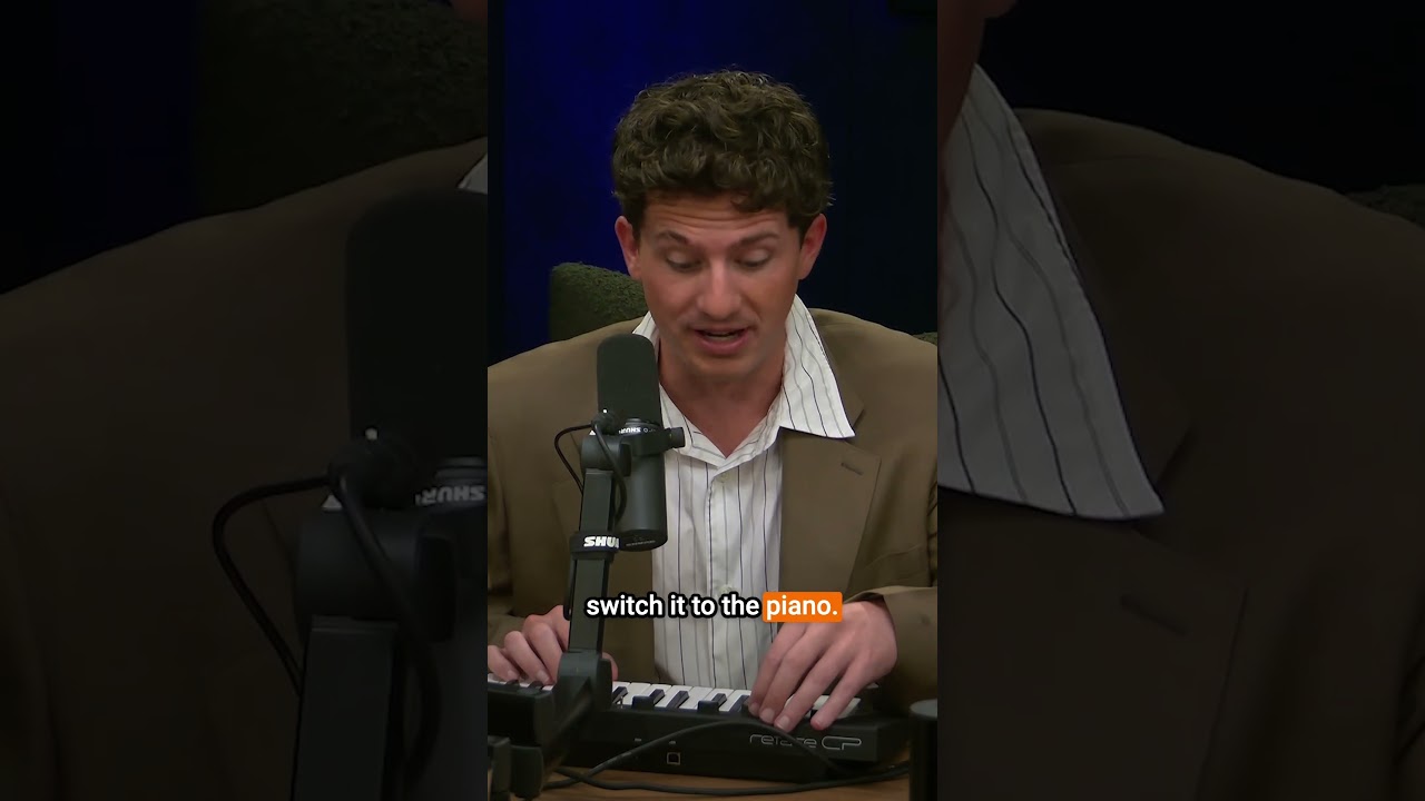 Charlie Puth’s piano makes things more interesting. #podcast #comedy