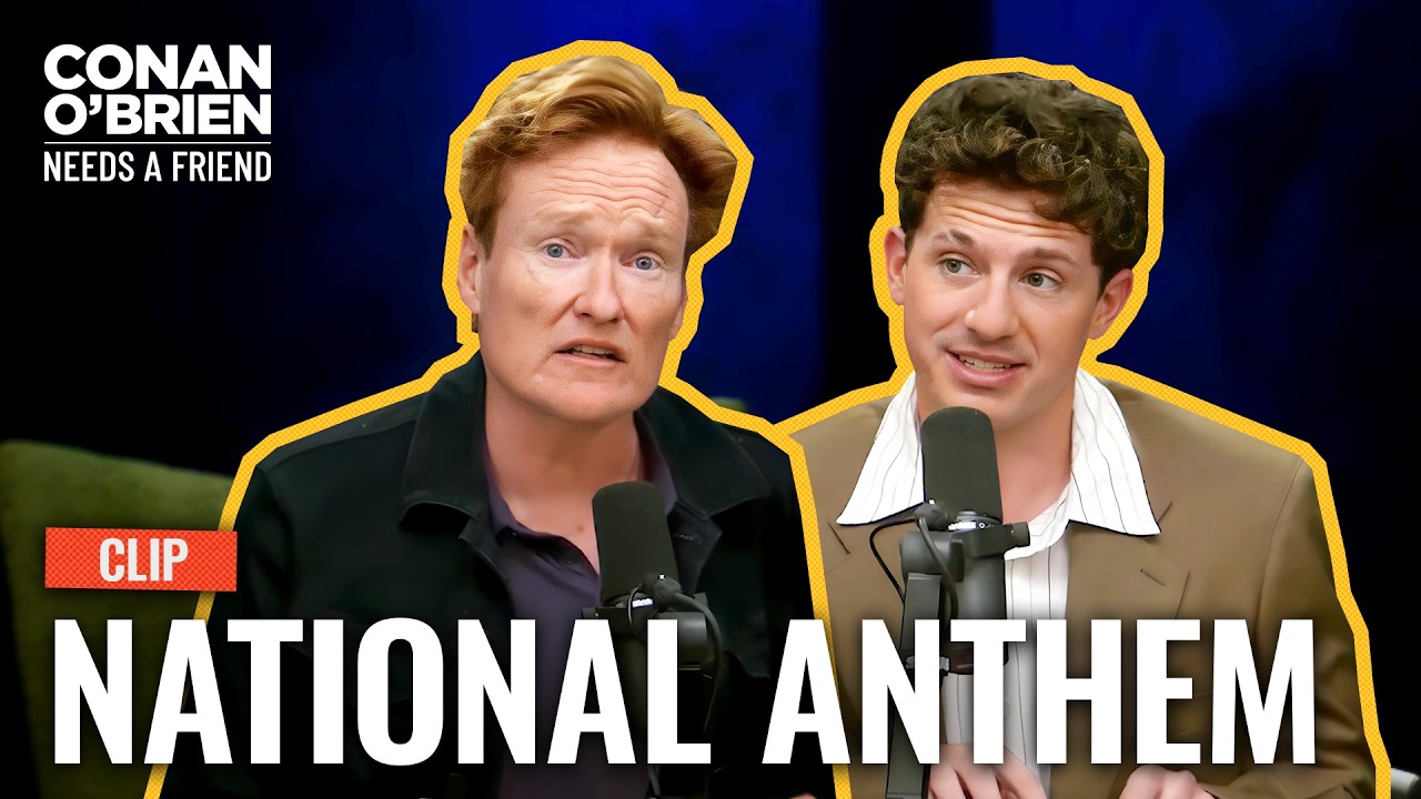 Conan Sings The National Anthem To Charlie Puth | Conan O’Brien Needs A Friend
