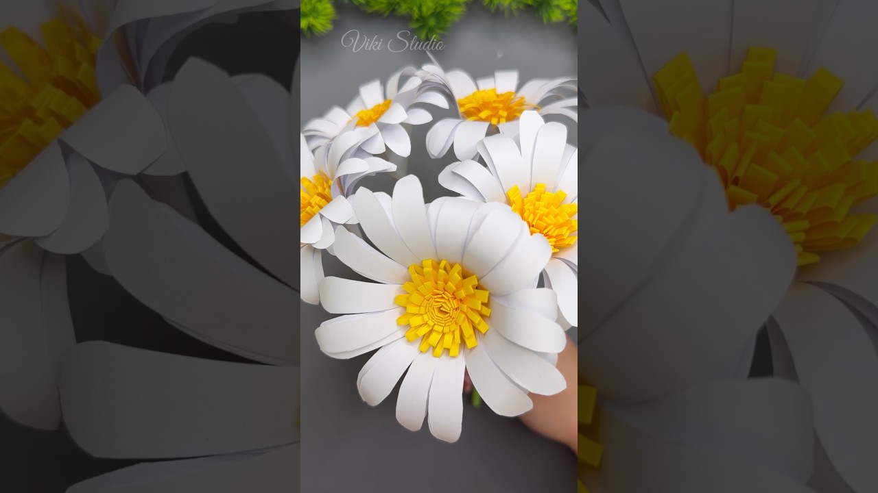DIY Cute Daisy Flower 🌼 Easy Paper Craft Idea #shorts #diy #papercraft #craftideas #daisyflower