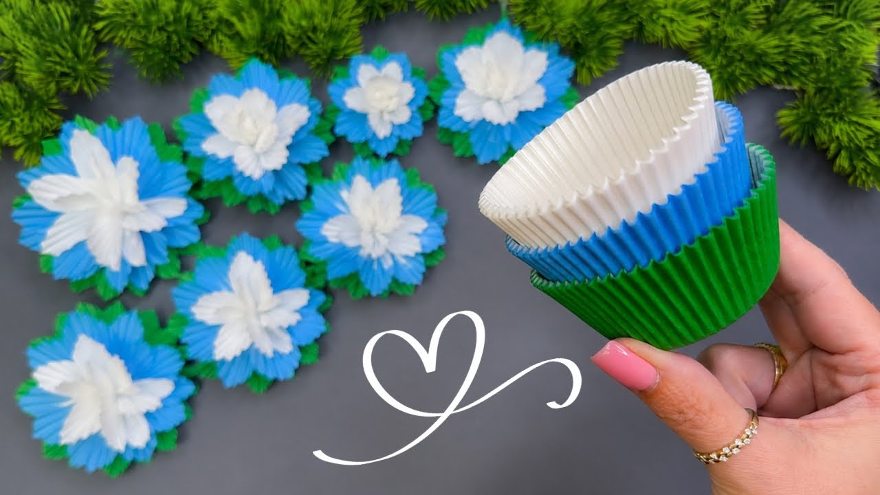 DIY Flowers from Cupcake Liners 🌸 Easy Paper Craft Ideas