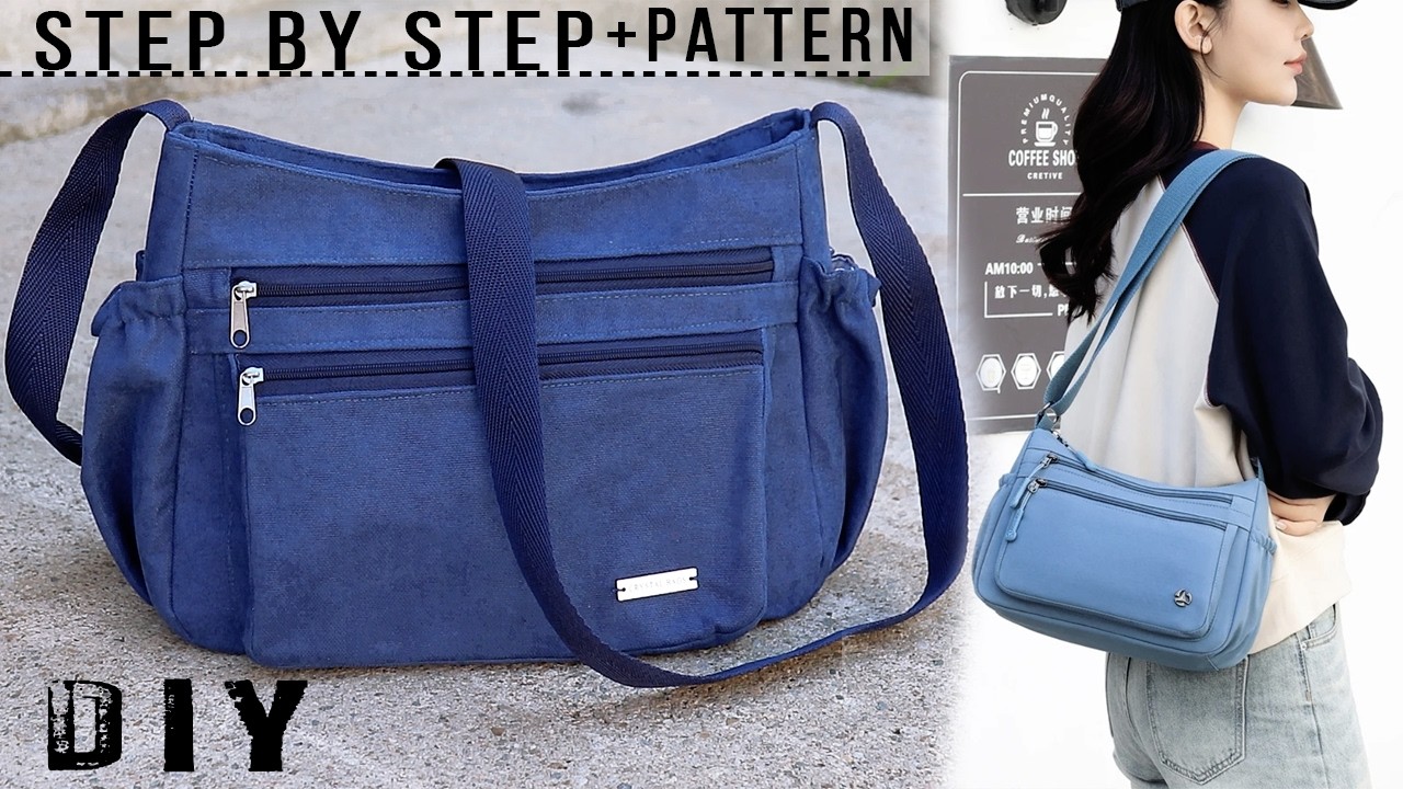 DIY Multi-pocket Purse Sewing Real Like from Store | Ready Pattern| From cloth making at home