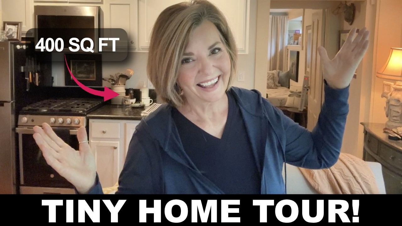 FULL HOME TOUR! 400 sq ft TINY HOBBIT COTTAGE!
