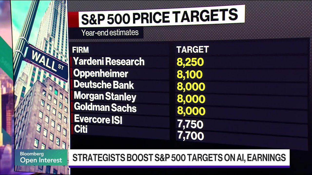 Goldman Strategists Cite Earnings in Hiking S&P 500 Target to 8,000