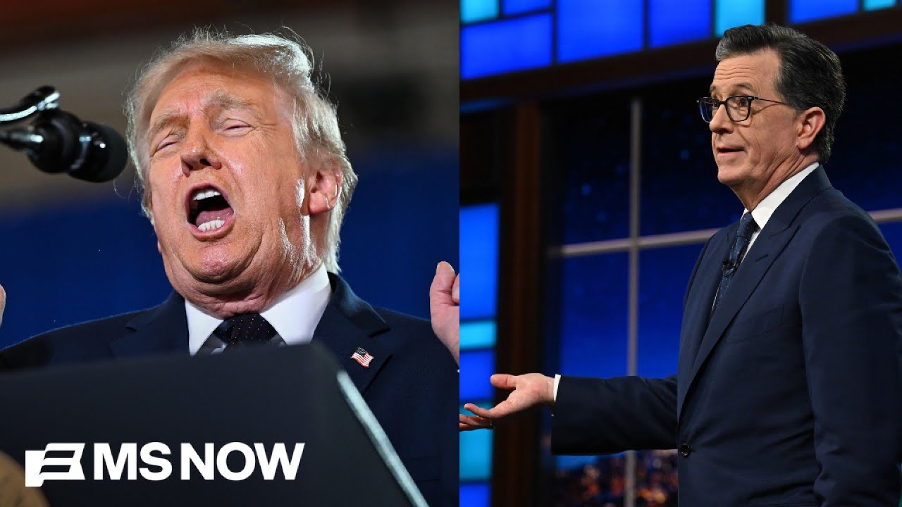 ‘He was pushing to get rid of this man’: Trump boasts about Colbert’s last show in odd AI video