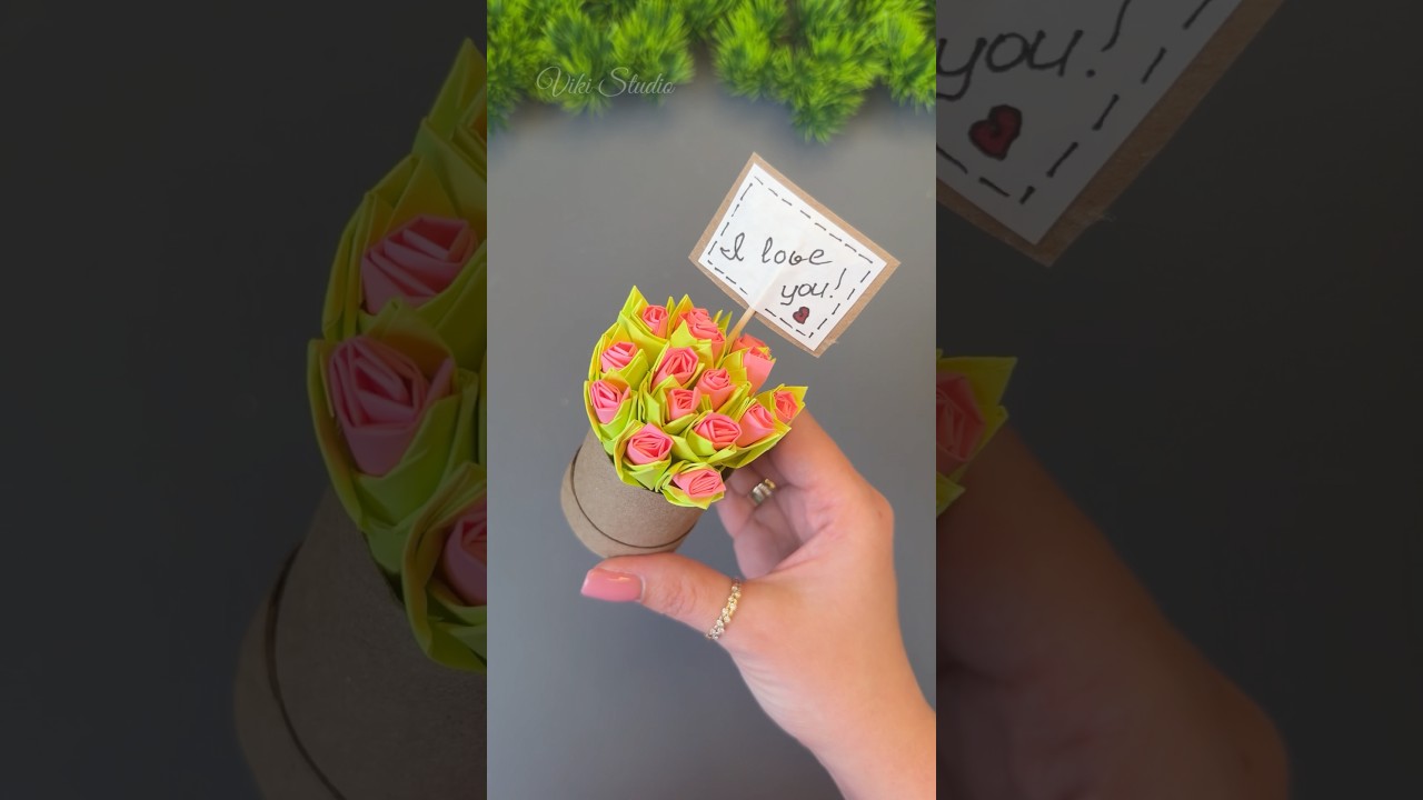 How to Make EASY Paper Flowers 🌸 DIY Mother’s Day Gift Ideas 💝 #shorts