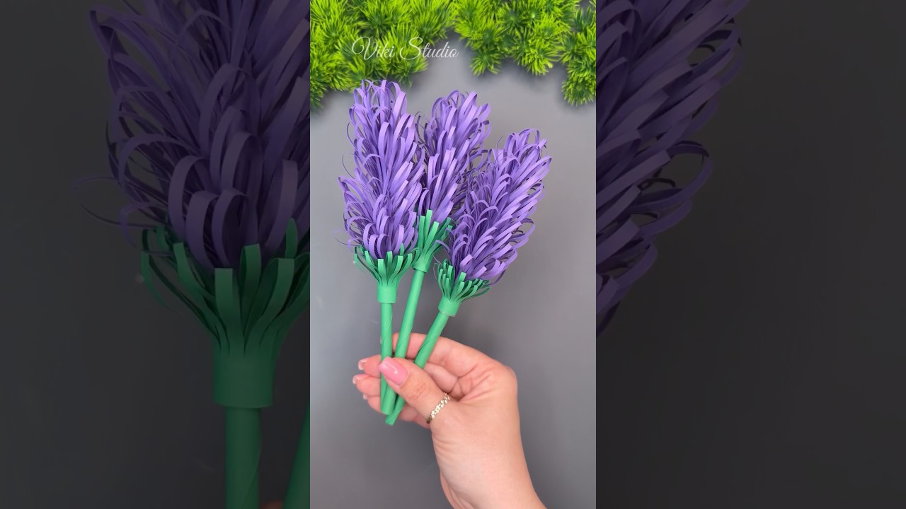 How to Make Paper Lavender Flowers ✂️ Easy DIY Bouquet #DIY #giftideas #paperflower #easycrafts