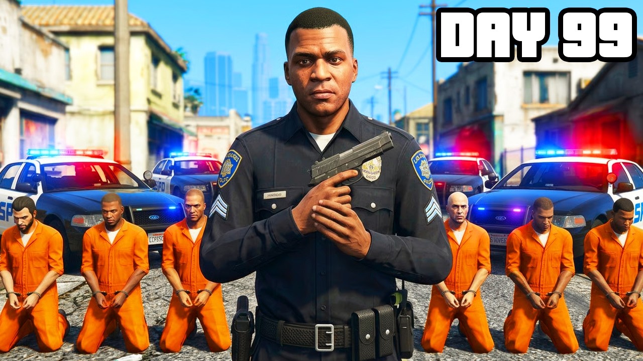 I Spent 100 Days As A POLICE OFFICER In GTA 5