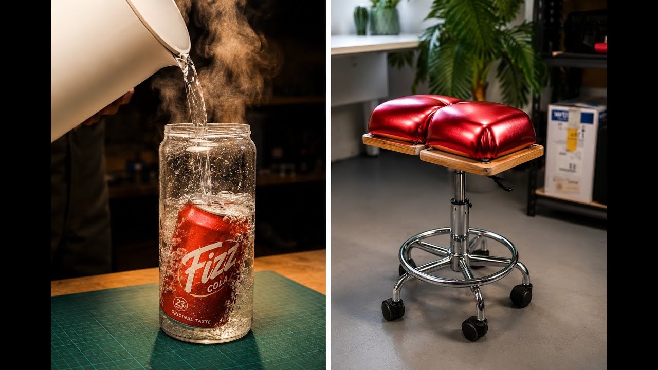 Making an office bench from a used can ♻️ Creative recycled chair ideas