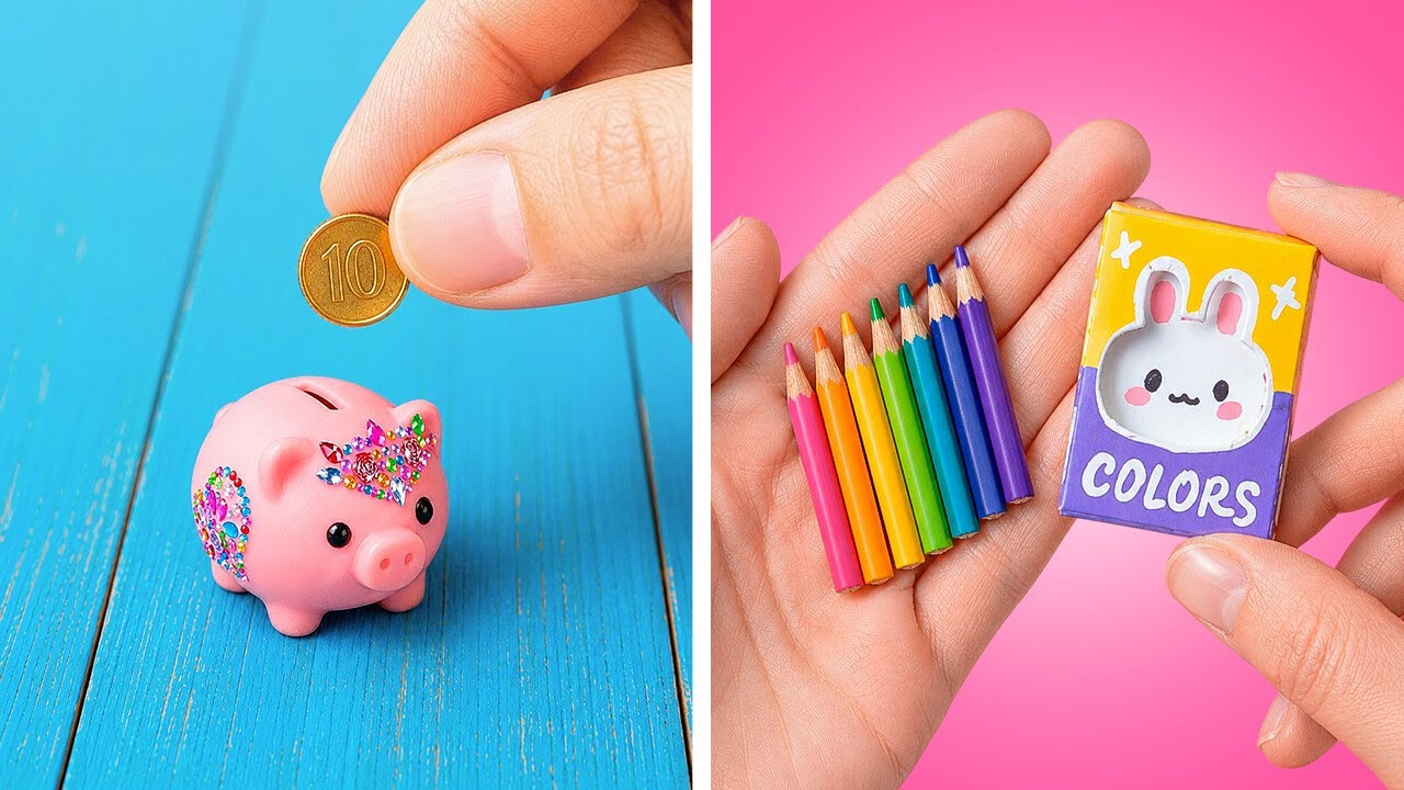 Most Satisfying Mini Crafts Ever 😍 DIY School Supplies and More!