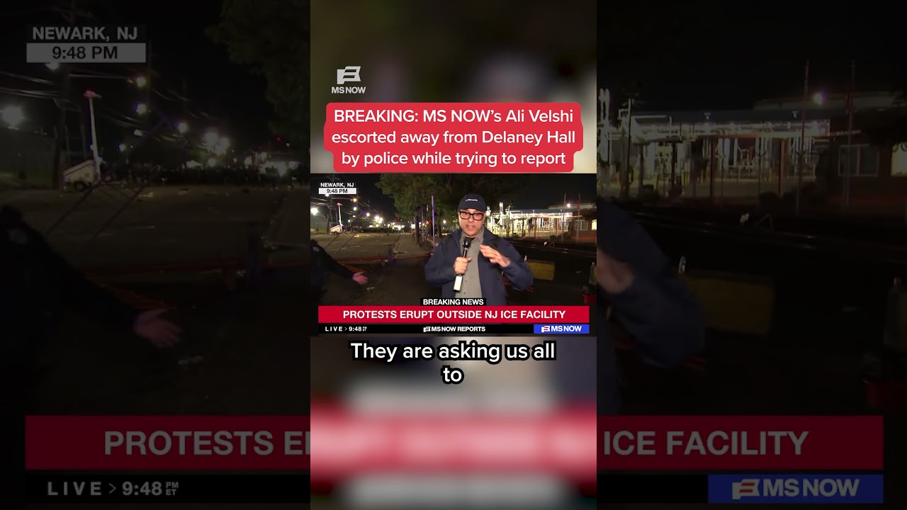 MS NOW’s Ali Velshi escorted away from Delaney Hall by police while trying to report
