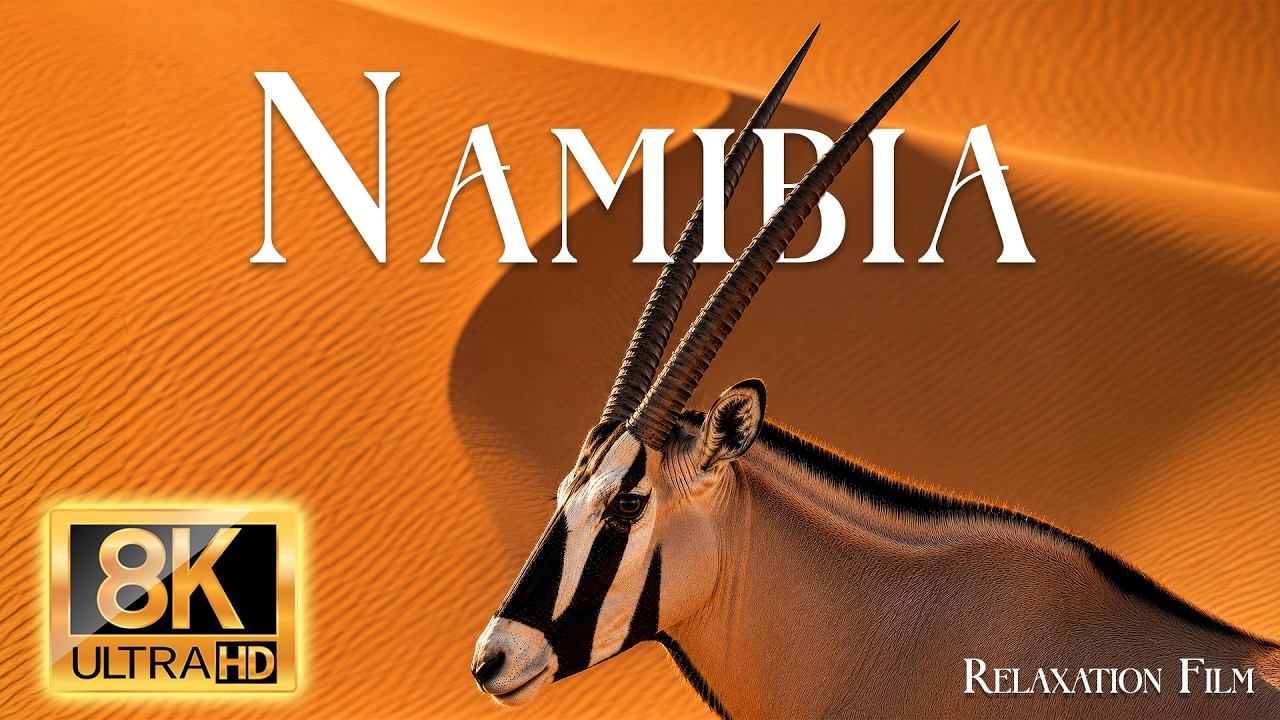 Namibia 8K • African Wildlife Relaxation Film with Peaceful Music