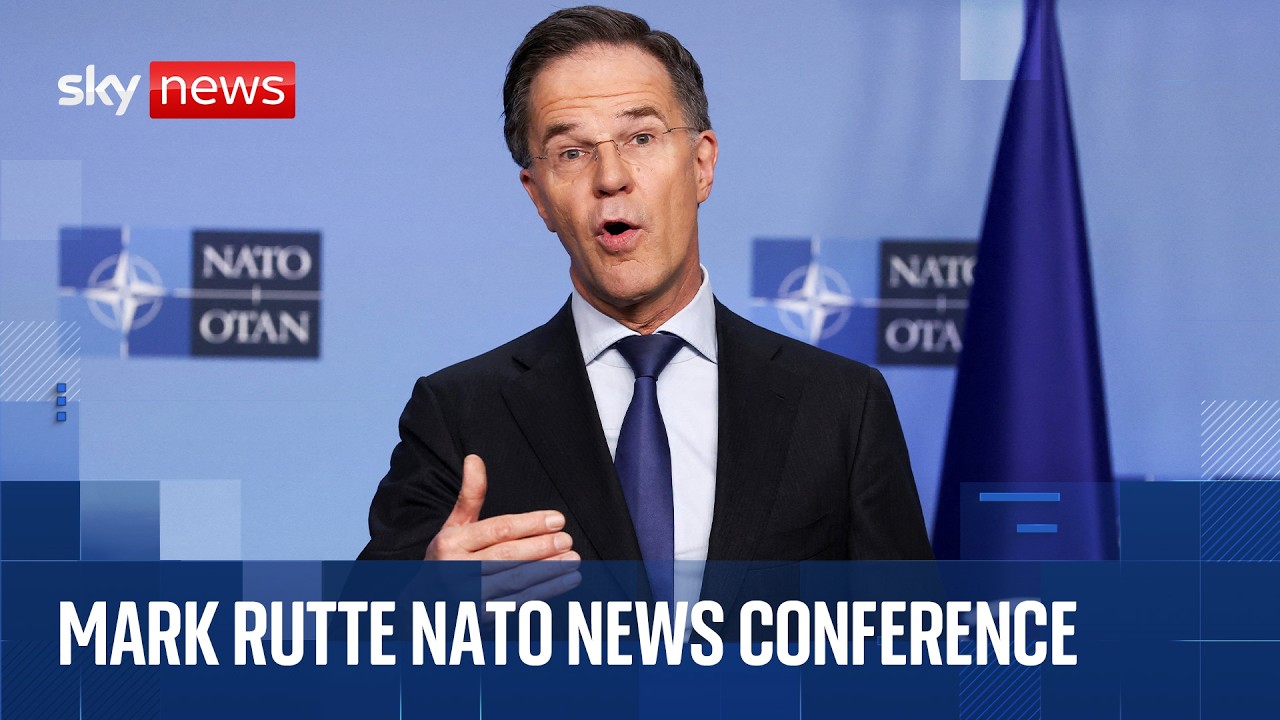 NATO chief Mark Rutte delivers remarks after meeting foreign ministers in Sweden