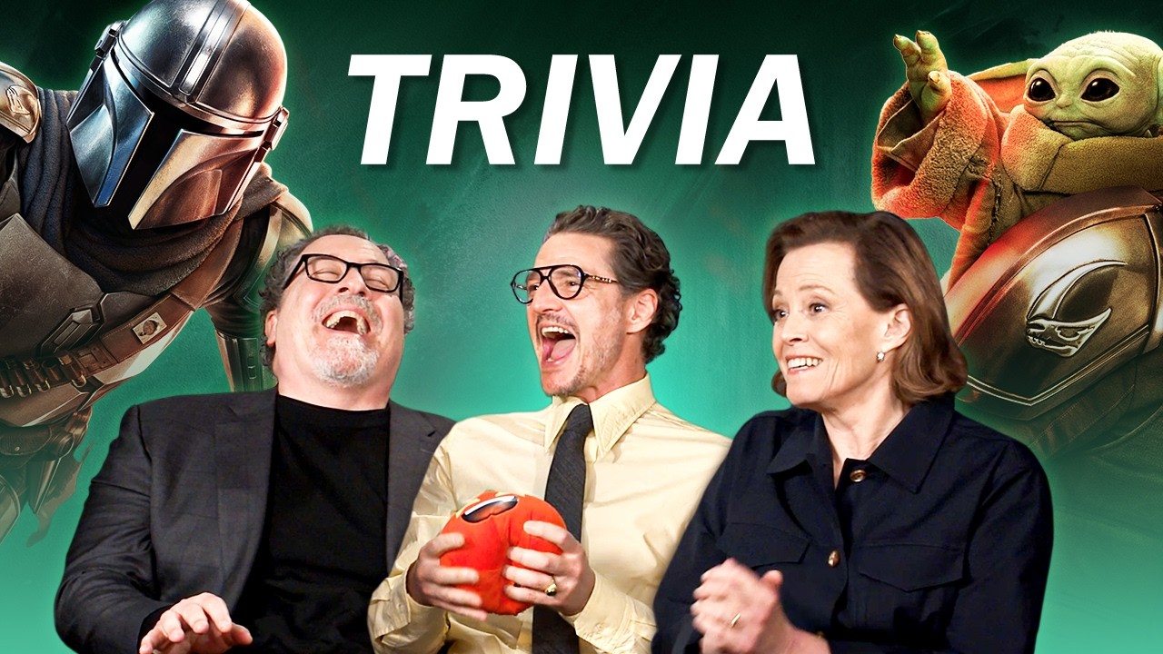 Pedro Pascal, Sigourney Weaver & Jon Favreau Play Trivia Ahead of ‘The Mandalorian and Grogu’