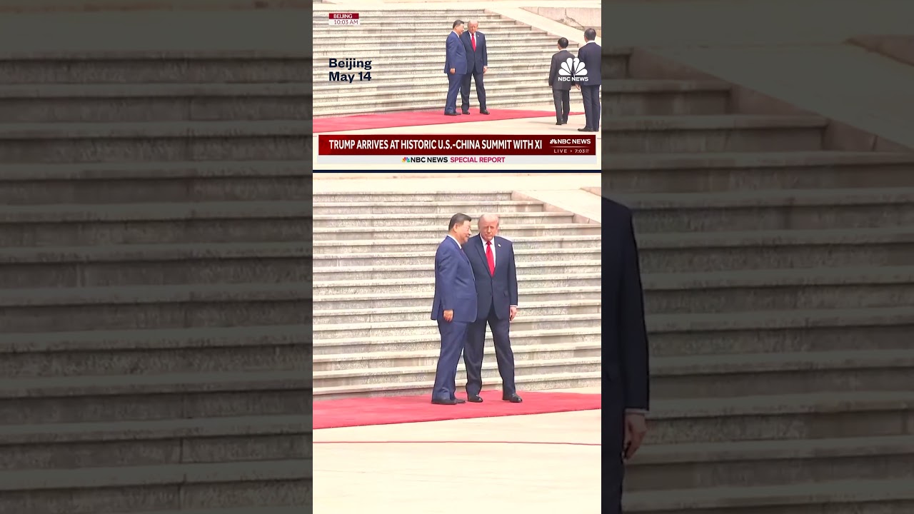 President Trump and Chinese President Xi Jinping shake hands ahead of their bilateral talks.