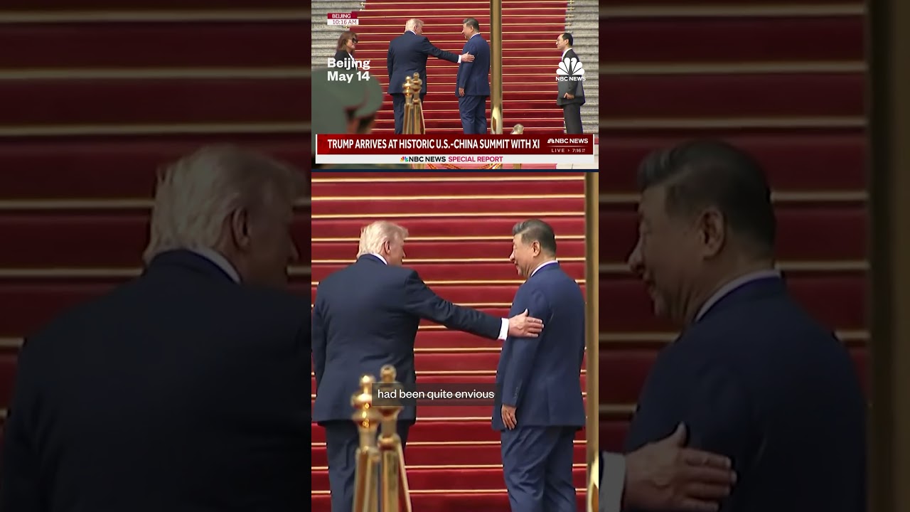 President Trump and Chinese President Xi meet at the Great Hall of the People in Beijing