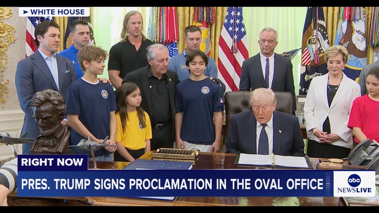 President Trump signs proclamation restoring award for Presidential Fitness Tests: LIVE