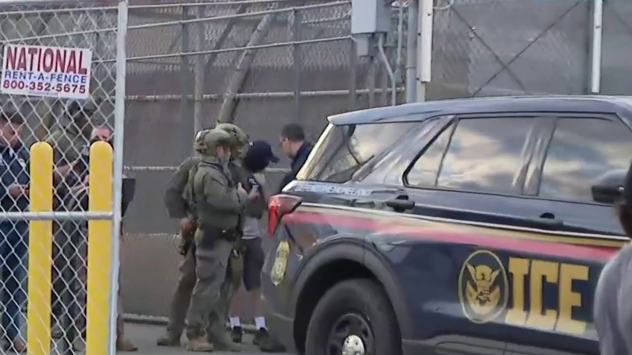 Protesters in New Jersey face off with ICE agents outside of detention center