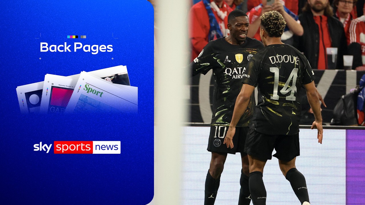 PSG to face Arsenal in Champions League final in Budapest | Back Pages Tonight