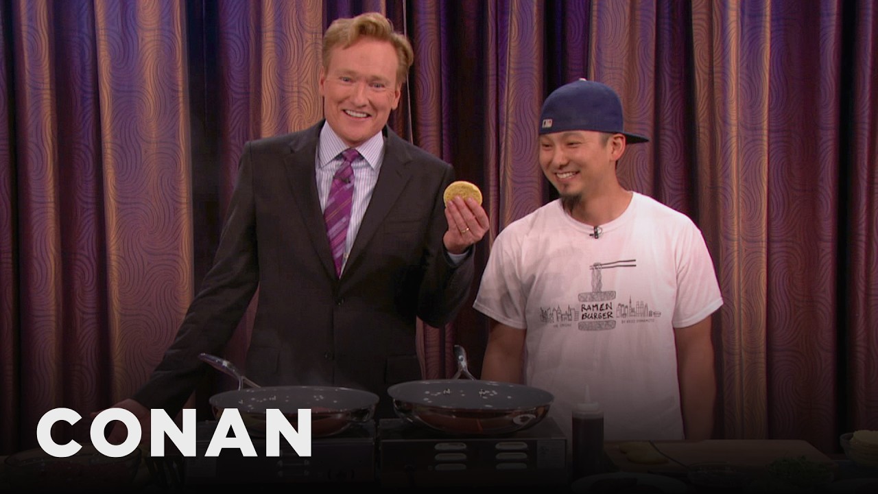 Ramen Chef Keizo Shimamoto Makes Ramen Burgers With Conan | CONAN on TBS