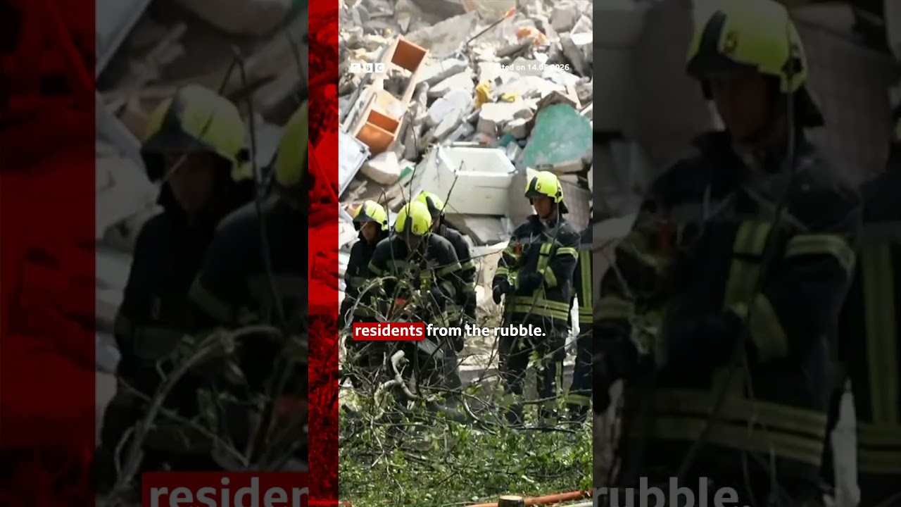 Rescuers pull dead from rubble of Kyiv flats after Russian strikes. #Ukraine #BBCNews