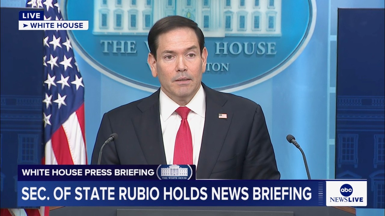 Secretary of State Rubio holds White House press briefing: LIVE