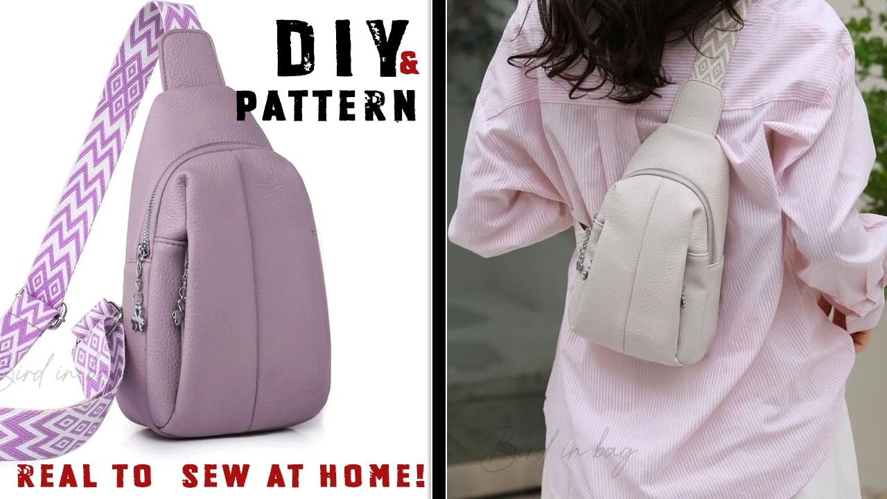🤩Sew the 2026 Trend DIY Canvas Sling Bag Tutorial Step by Step & Pattern