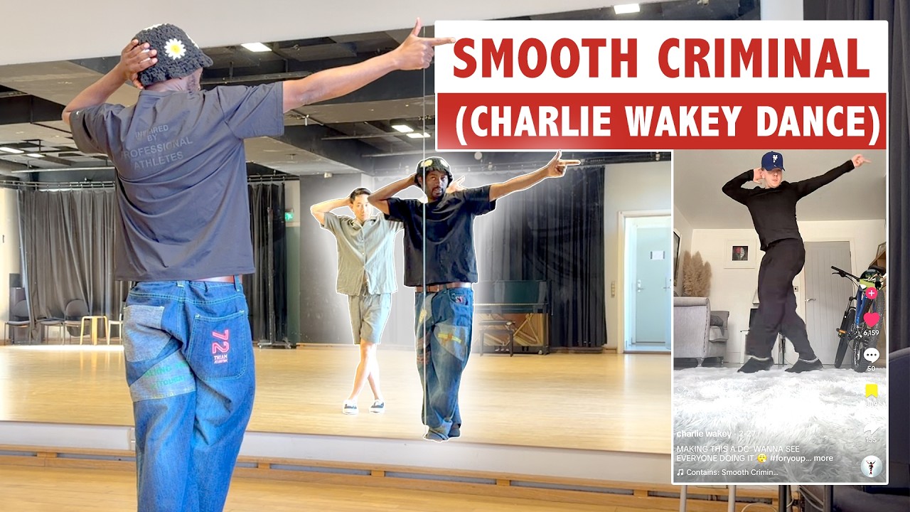 SMOOTH CRIMINAL DANCE TUTORIAL (STEP BY STEP WITH MIRROR) | CHARLIE WAKEY TIKTOK VERSION