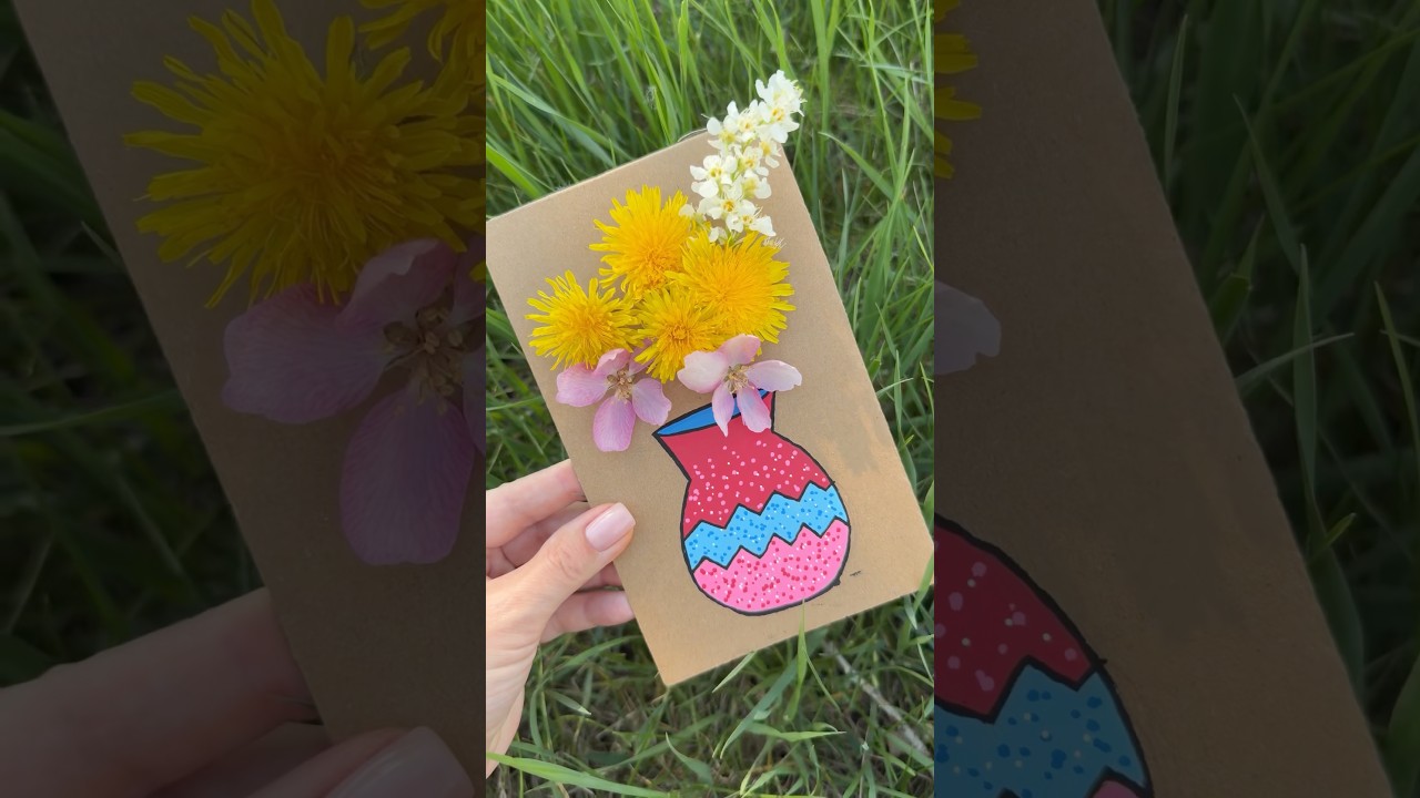 🌼 The Sweetest Spring Bouquet Card Anyone Can Make 💐✨ #DIY #CraftIdeas #Handmade #shorts #EasyDIY