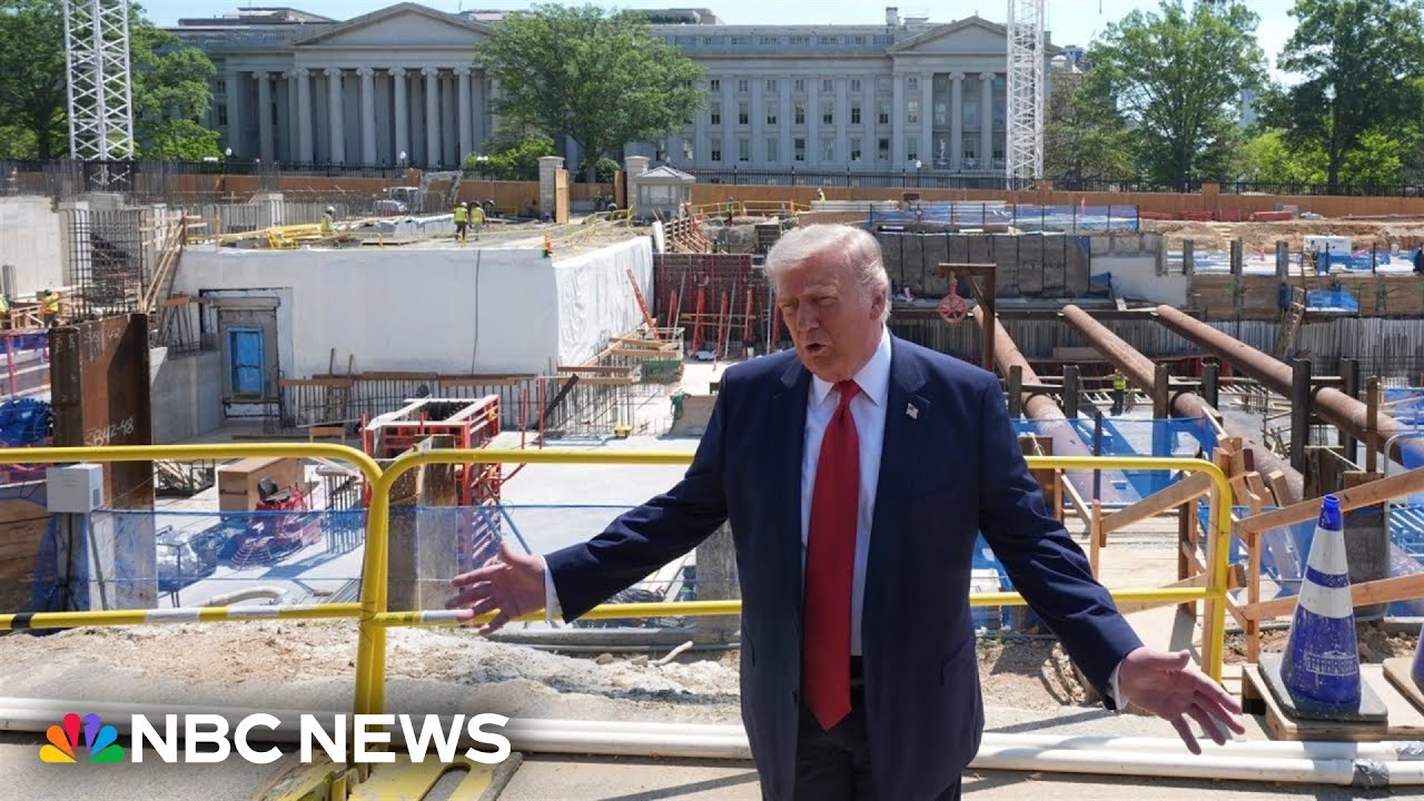 Trump talks Iran while giving tour of White House ballroom construction
