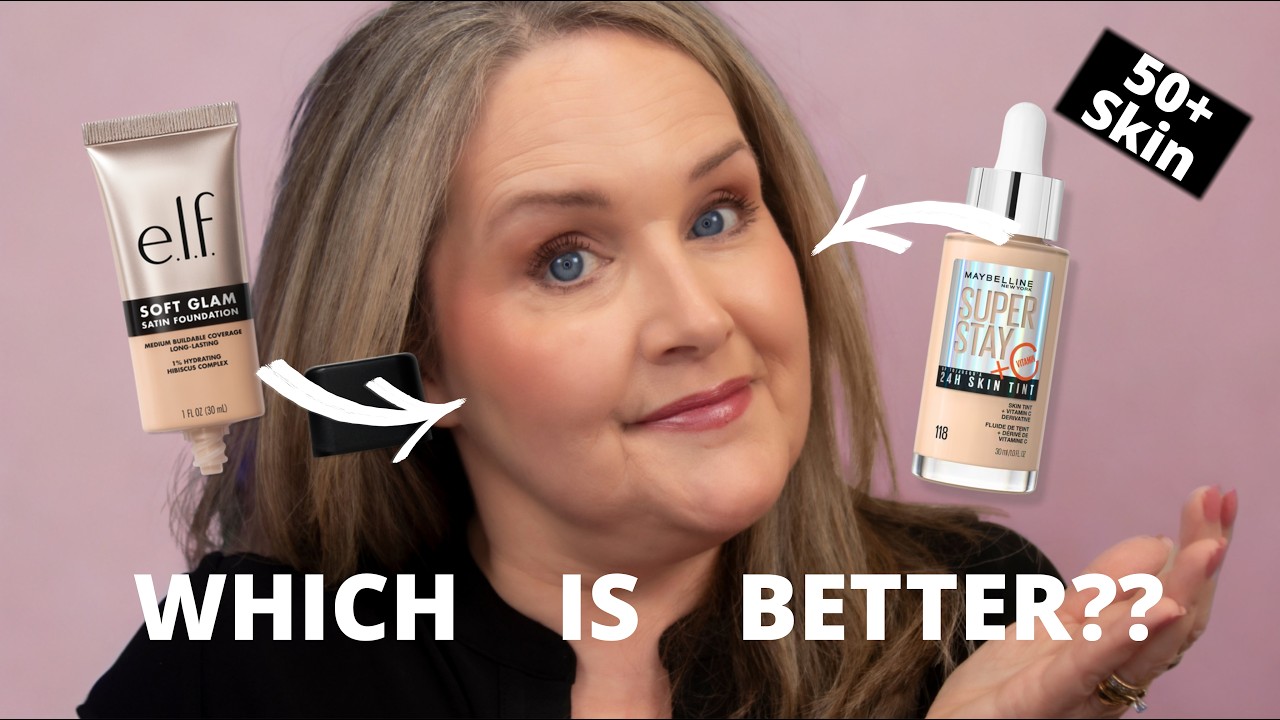 Which Looks Better on Mature Skin? e.l.f. Soft Glam or Maybelline Skin Tint!