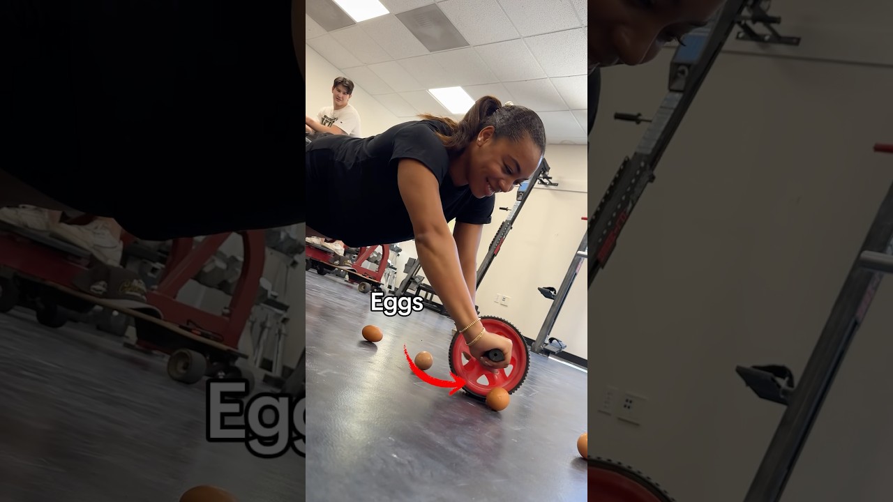 Why did I do this 😭 #gymnastics #eggs #challenge #abwheel #sports #athlete #gymnast #olympics