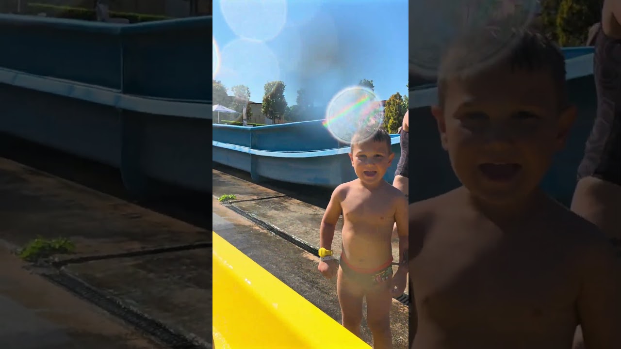 Yellow Freefall Water Slide at Aquapark Nessebar 🇧🇬