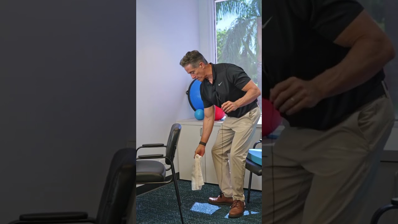 A simple balance challenging exercise activity #seniorfitness #physicaltherapy
