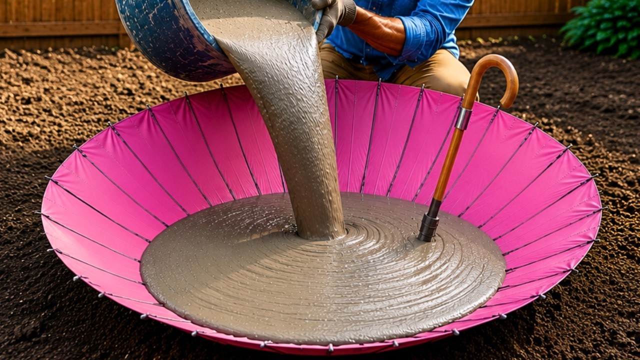 Amazing Creations from Cement and Umbrella for Your Garden – DIY Garden Decorations