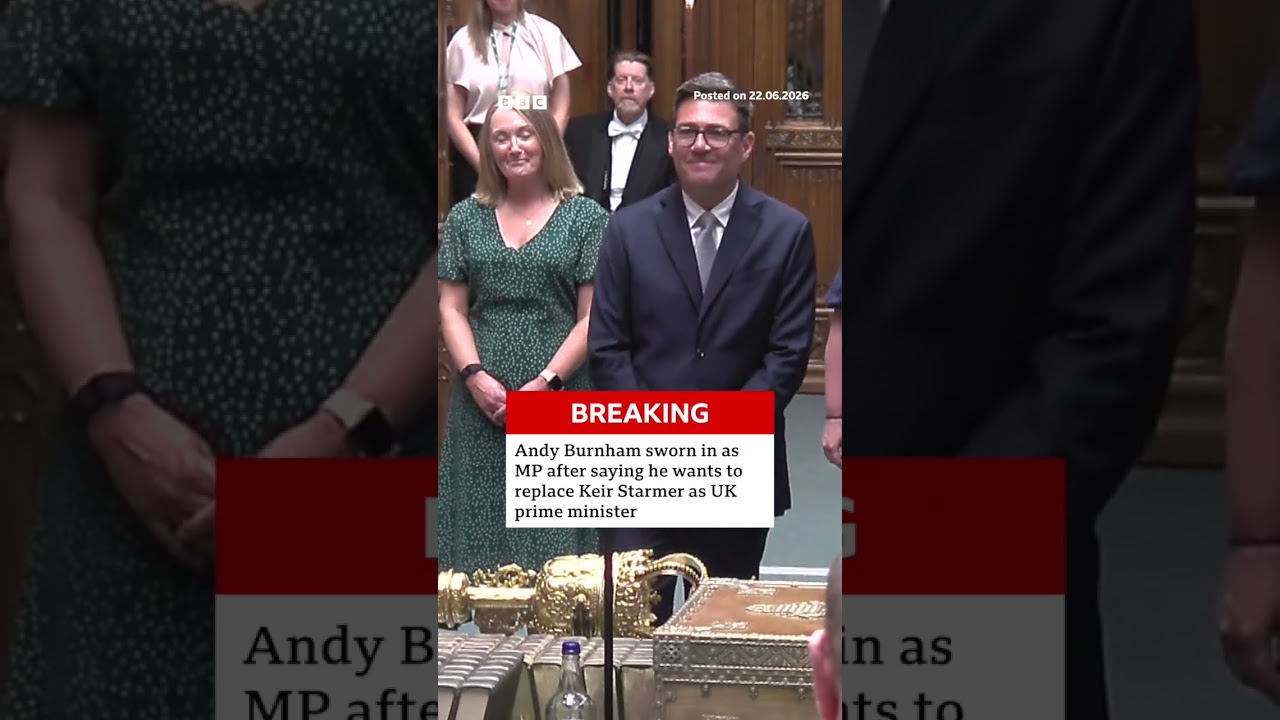 Andy Burnham sworn is as Labour MP for Makerfield. #BBCNews