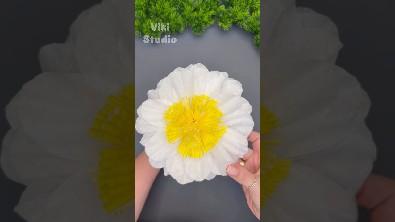 Beautiful Giant Flowers from Coffee Filters & Cupcake Liners 🌼 #DIY #handmade #homedecor