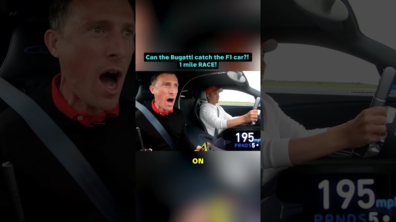 Bugatti Chiron v F1 Car: 1-MILE ROLL RACE