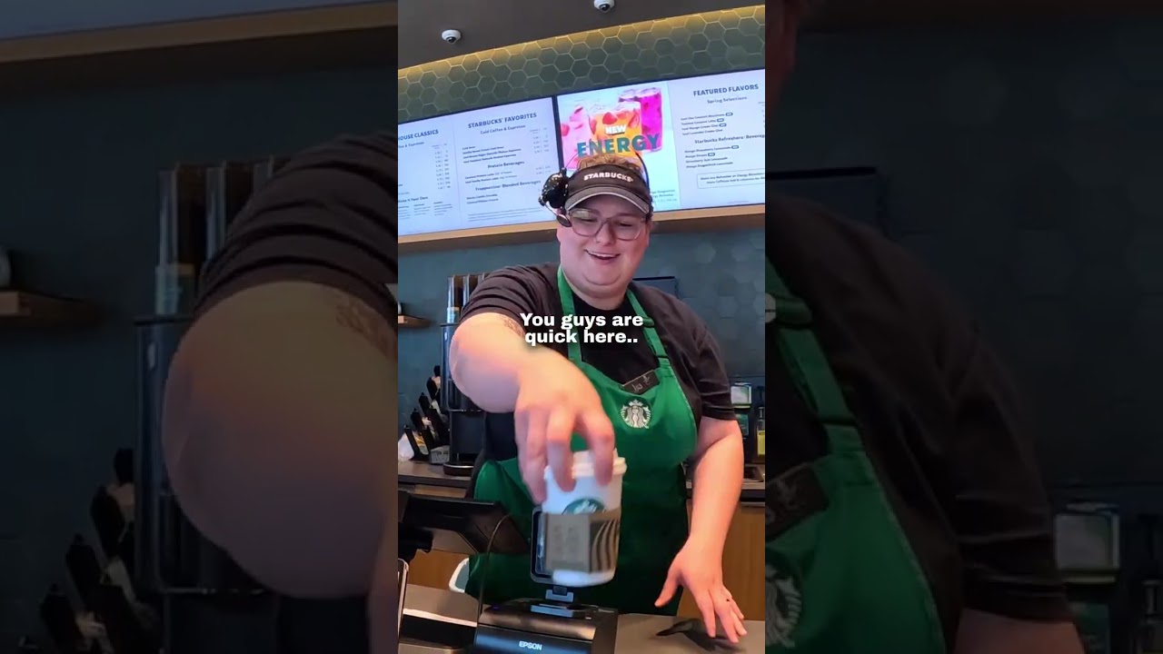 Buying a tea from starbucks 🥺❤️