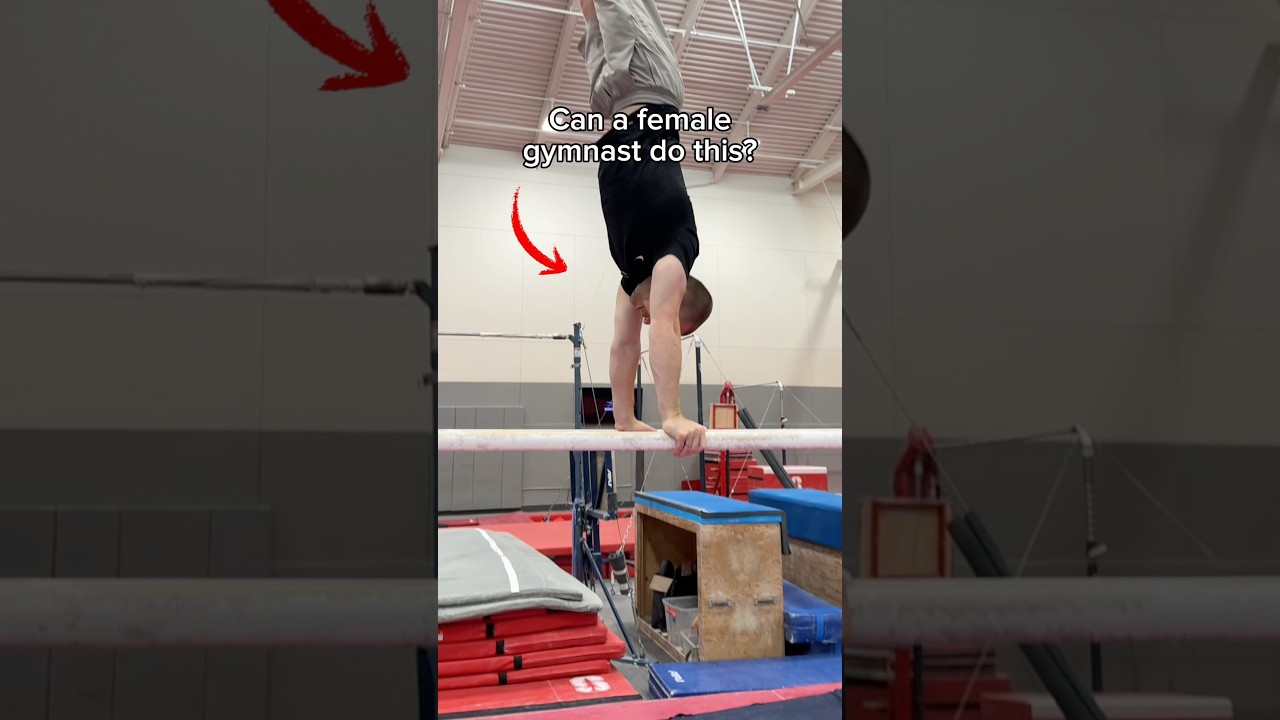 Can a female gymnast do this? 🤔 #Gymnastics #Sports#Olympic #Olympic #Calisthenics