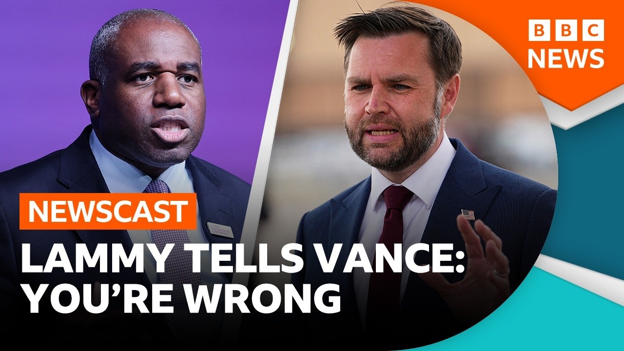 David Lammy tells JD Vance he’s wrong over immigration comments | BBC Newscast