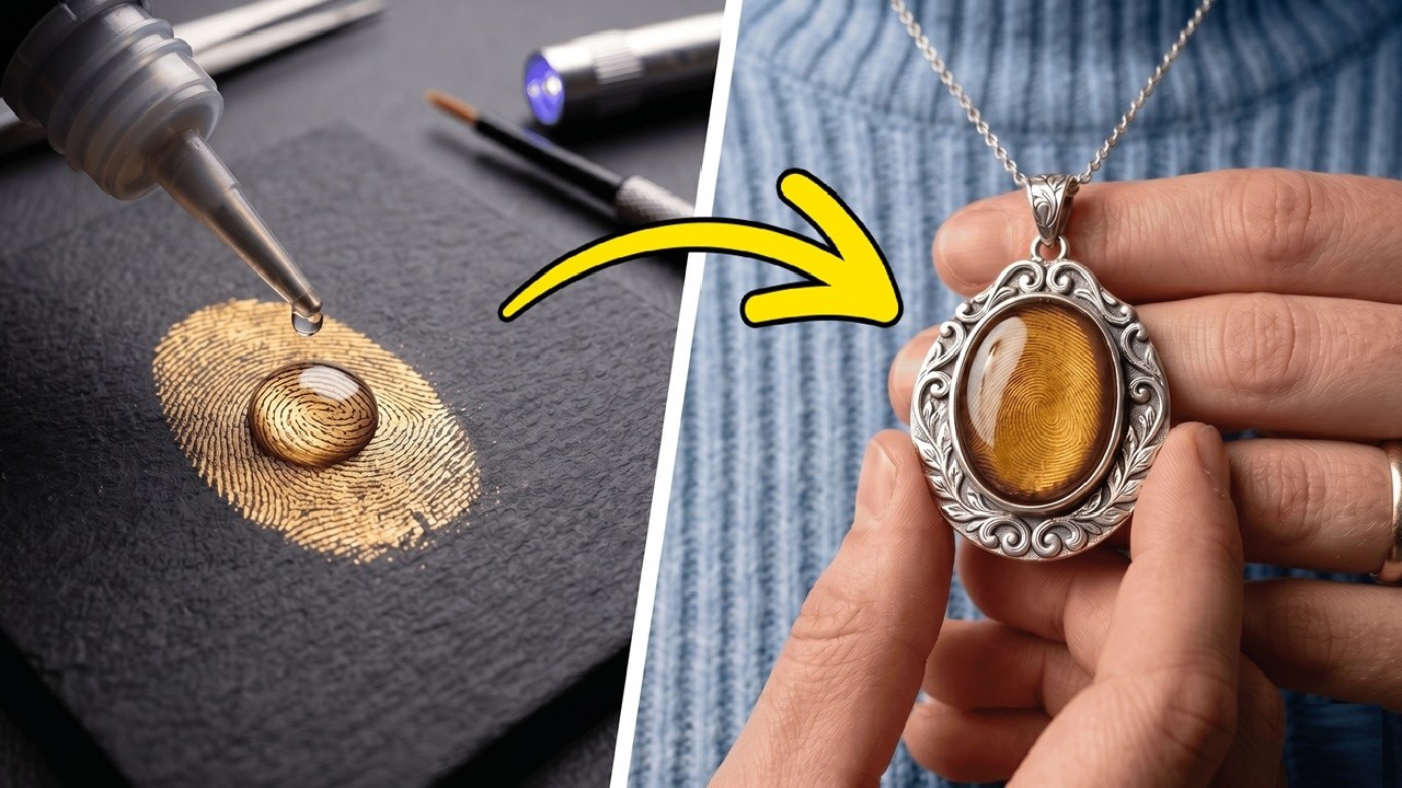 DIY Unique Pendant with a Fingerprint ✨
