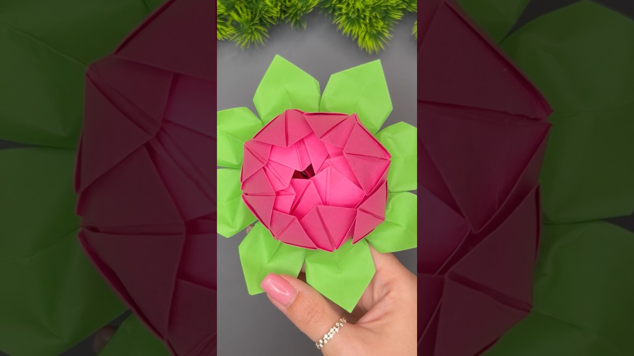 Easy Origami Lotus Flowers 🌸 Beautiful Paper Craft Ideas for Home Decor