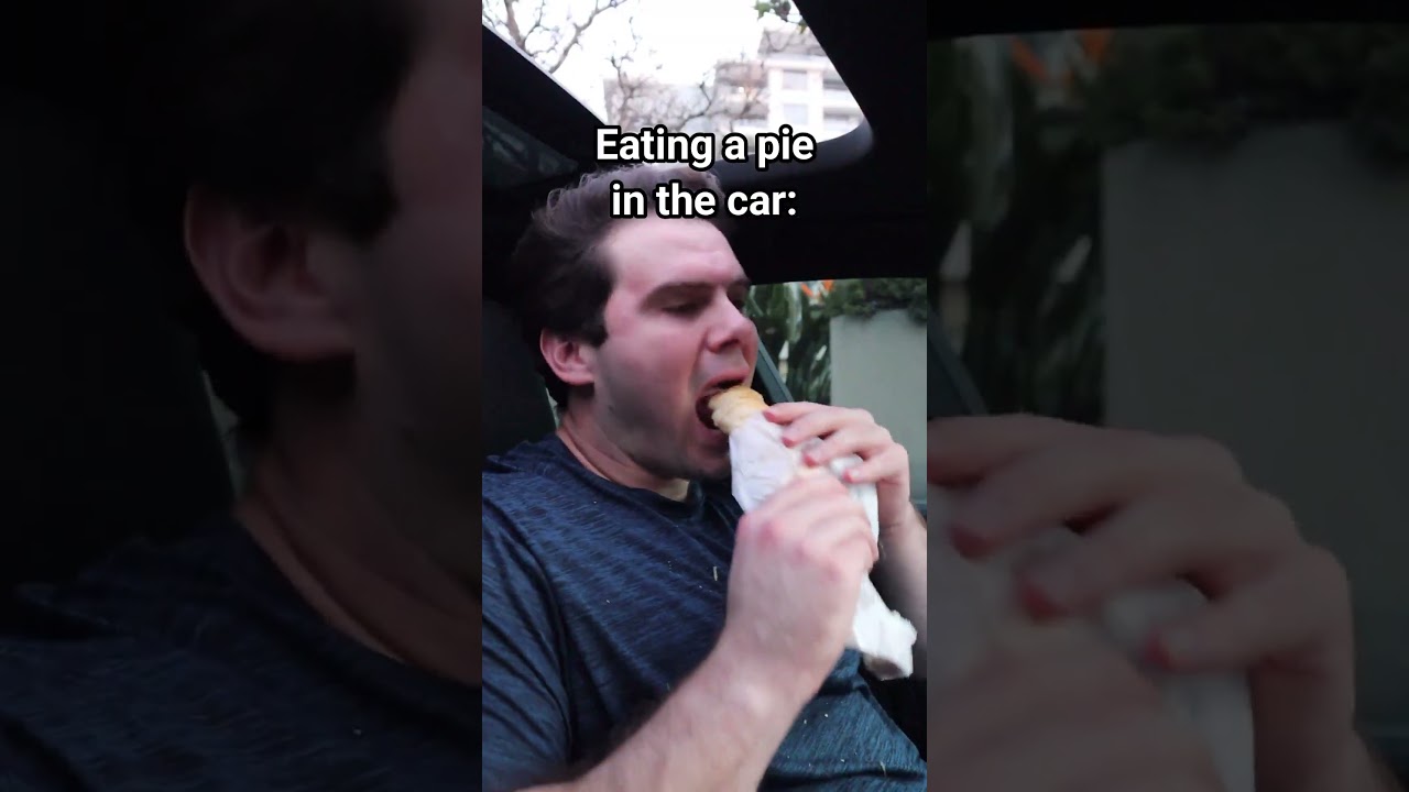 Eating A Pie In The Car.