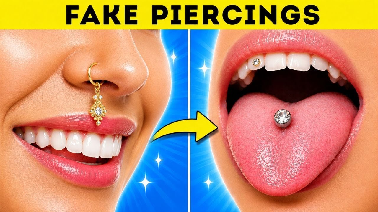 Effective Beauty Hacks ✨ Fake Piercings, Temporary Tattoos & More