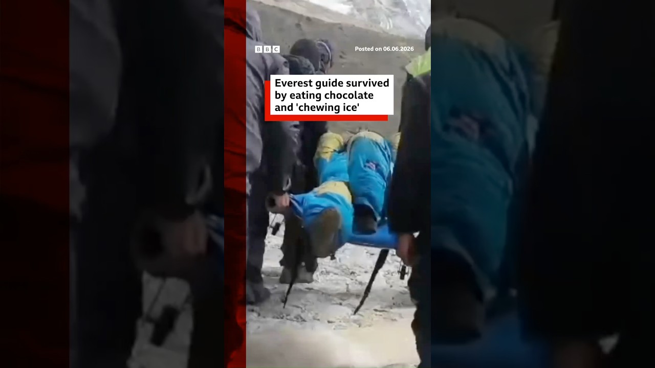 Everest guide survived by eating chocolate and ‘chewing ice’. #Everest #Rescue #BBCNews