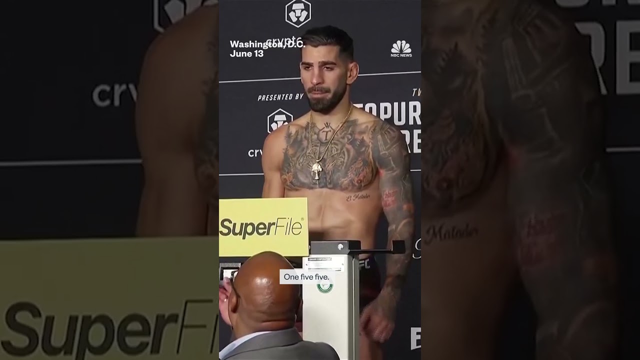 Fighters attend weigh-in ahead of UFC event at the White House
