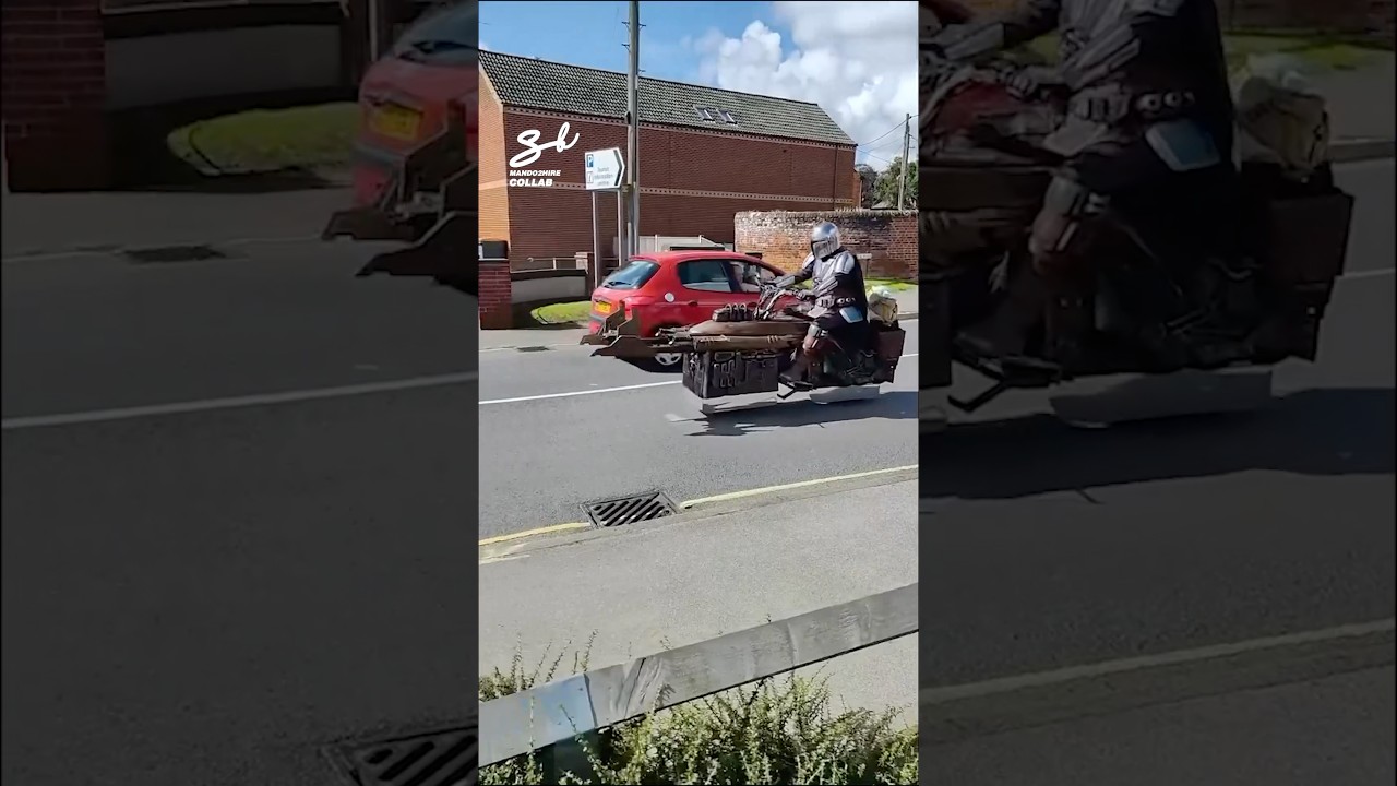 He Rides A Real Mandolorian Bike! 😍