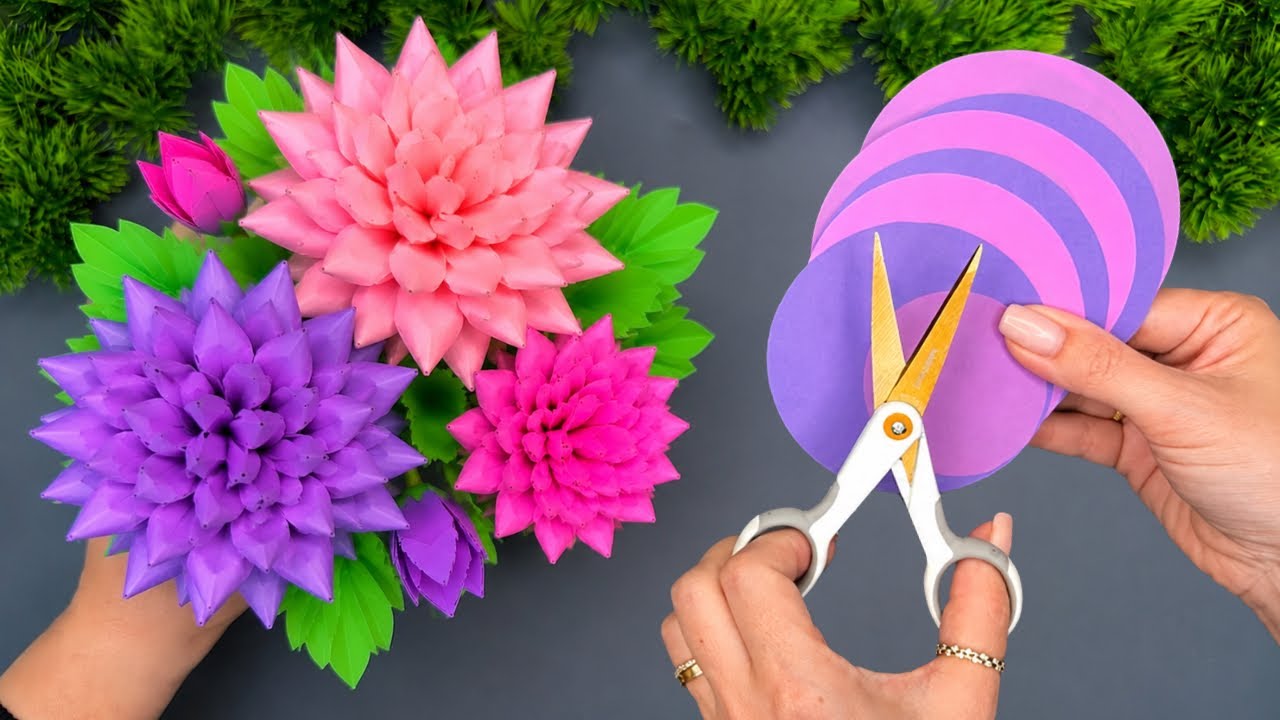 How to Make Stunning Paper Flowers from Simple Paper Circles