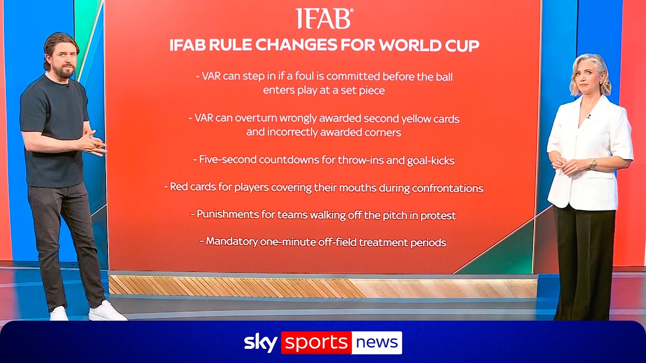 IFAB rule changes for World Cup explained with new VAR powers and anti-timewasting rules introduced