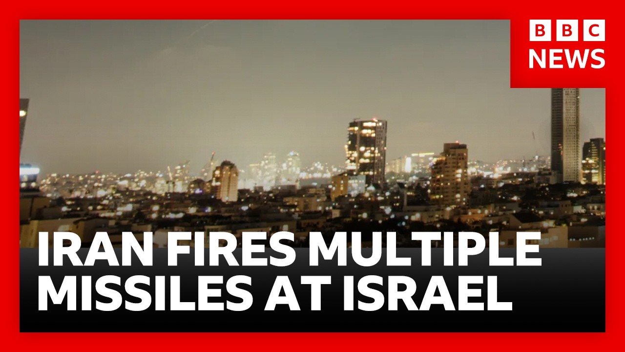 Iran fires multiple missiles at Israel in new threat to ceasefire | BBC News